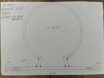 Držák protisněhové zábrany (klády) na střechu - 3
