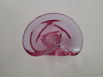 Nádherná menší miska z hutního skla, autor Miloslav Klinger - 3