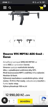 airsoftová zbraň MP7 - 3