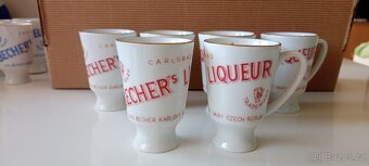 Sběratelské retro panáky pepřenka a slánka Becher liquer - 3