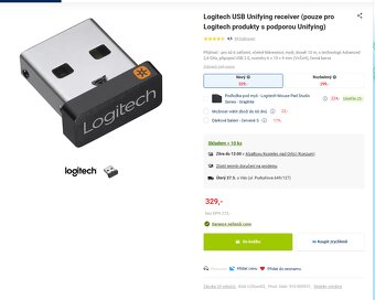 Logitech USB Unifying receiver - náhradní dongle - 3