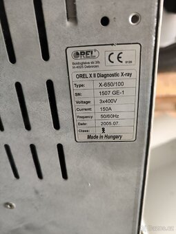 Prodám rentgen OREL X II a zubní rentgen PLANMECA - 3