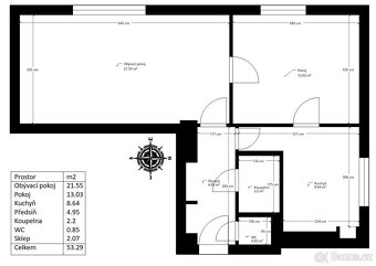 Prodej bytu 2+1 Pardubice Višňovka - 3