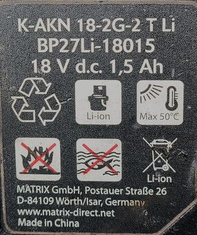 Kawasaki K-AKN 18-2G-2 T nabíječka baterií z AKU šroubováku - 3