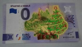 0€ / 0 euro suvenírová bankovka prítlač gold - výmena - 3
