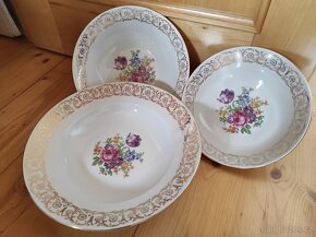 Retro polévková mísa, kulaté oválné podnosy,... - 3