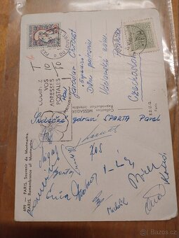 SPARTA autogramy na pohlednici - 3