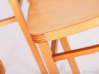 Zachovalé jídelní židle TON, 4 ks, buk. - 3