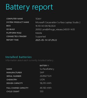 MS Surface Laptop Studio 2 i7 32 RAM RTX4050 1TB SSD - 3