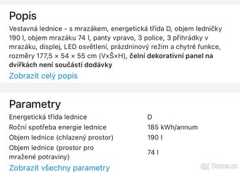 Vestavěna lednice Samsung/-50% /zaruka/doprava - 3