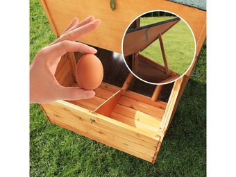 Kurník pro slepice KK04 (až pro 4 slepice), hnědý - 3