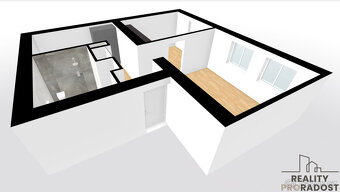 Pronájem zrekonstruovaného bytu 2+1 v Hodoníně, byt 2+1 reko - 3