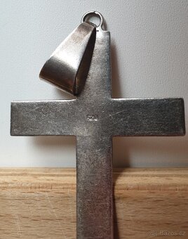 velký stříbrný přívěsek kříž 18g - 3