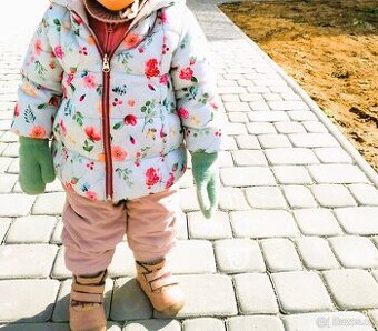 Kytičkovaná přechodová nádherná bunda Zara jarní jaro 92 - 3