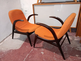 RETRO Křesla JAN VANĚK,vyr. ÚLUV,pár - 3