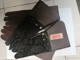 Kožené rukavice na motorku retro Top. - 3