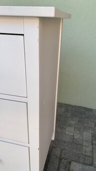 Ikea Hemnes velká komoda 8š masív bílé mořidlo - 3