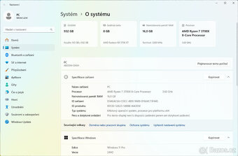 Herni PC- Ryzen 7, 16GB RAM, 1TB NVME, 5700XT, WIN11 - 3