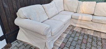 IKEA EKTORP rohová s potahem NORDVALLA - 3