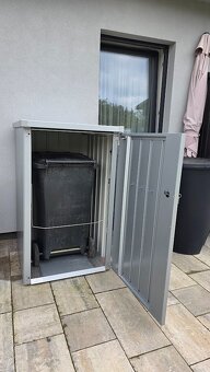 Prodám box na popelnici Biohort Alex – stříbrná metalíza - 3