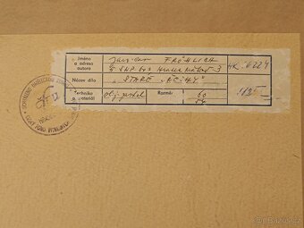 Obraz Jaroslav Frohlich, Staré ořechy 1972, olej 63x69 - 3