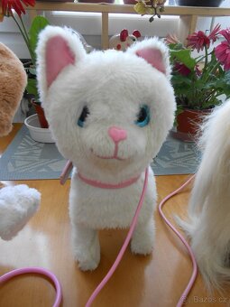 2x pejsek + 1x kočička na baterky - známky používání - 3