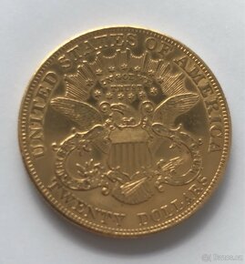Zlatá 1OZ investiční mince 20 dollar eagle head mince - 3