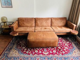 Bepurehome koňaková sedačka - 277x86x85 cm - super stav - 3