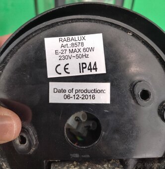 Venkovní kovové nástěnné svítidlo Paris s detektorem pohybu - 3