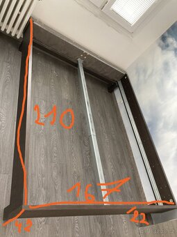 IKEA OPPLAND manželská postel 160x200 s čalouněným čelem - 3