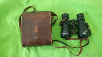 Starý dalekohled 6x40 s pouzdrem a Stará hračka - dělo na ka - 3