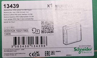 Rozvodnice, Mureva, 13439, 2x12 modulů, 3 zásuvky Schneider - 3