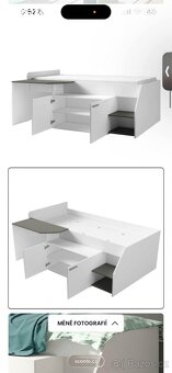 Postel se stolkem, skříní a matrací - 3