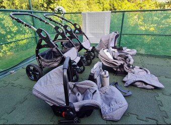 Kočárek Maked Lucky 3 +1 se dvěma podvozky - 3