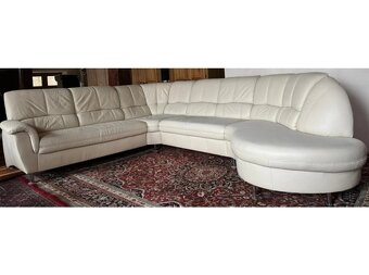 Rohová kožená sedací souprava, 3302 - 3