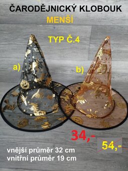 Čarodějnické klobouky - MENŠÍ - SLEVY - 3