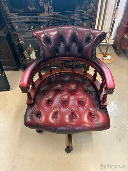 Kožené křeslo styl CHESTERFIELD - 3