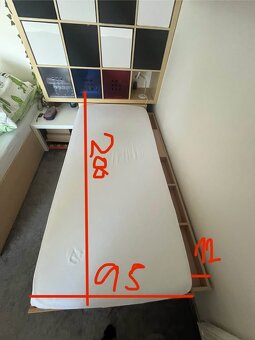 Postel 90x200 včetně matrace a roštu - 3