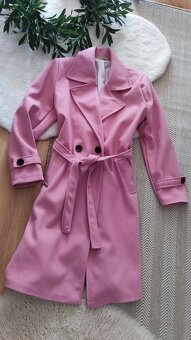 Nový růžový kabát Spring Made in Italy vel. S - 3