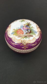 Starožitná porcelánová šperkovnice "Míšeňský Styl" - 3