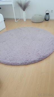 Moderní kulatý koberec BUNNY průměr 160 cm, vysoký vlas - 3