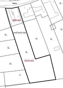 Velký pozemek 2539 m2 v Kalištích u Lipí, 7,5km od Č.B. - 3