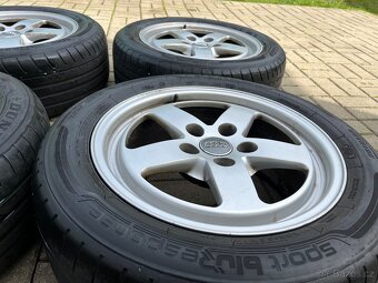 4x alu disky 5x112 R16, letní pneu 50% - 3