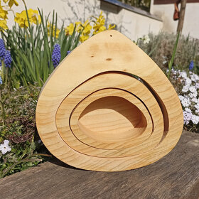 dřevěné dekorace- domečky - 3