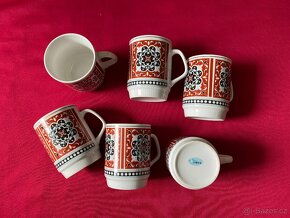 hrneček retro hrneček starý hrneček červený mandala - 3