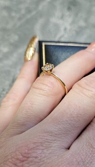 Diamantový prsten 0.58ct.ze žluté zlata 585 - 3