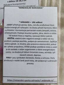 Minerální náramek "Z lasky" s perlami - 3