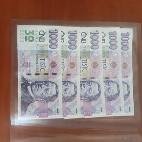 Prodám bankovky s pŕitiskem 1000czk - 3