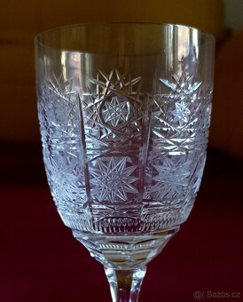 6 skleniček na víno- Bohemia crystal broušené - 3