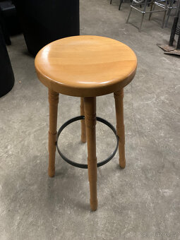 Barová židle dřevěná světle hnědá - použitá - 3